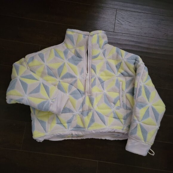 Free People Mountain High 3D Fleece Jacket Womens XS Retro Outdoors Insulated - Picture 3 of 7